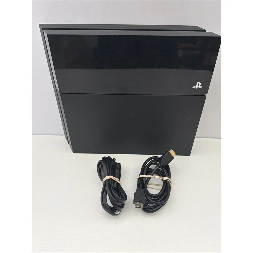 Sony PlayStation 4 PS4 Original Black, Tested And Working With Cords CUH-1115A